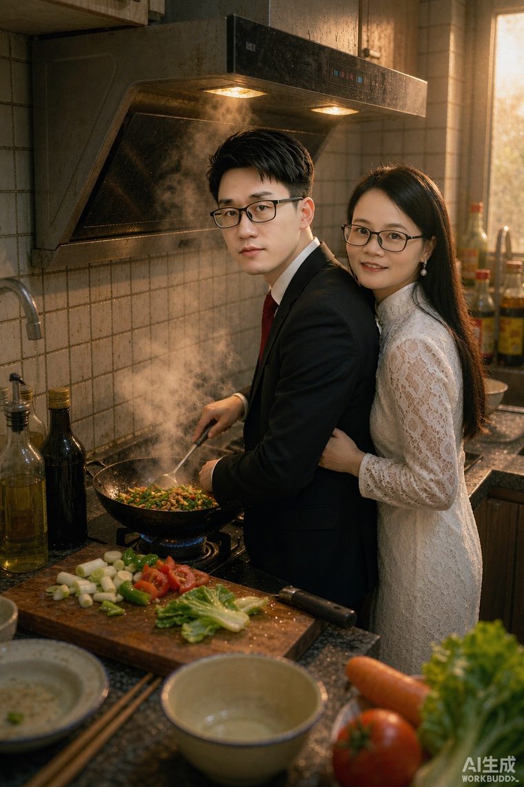 《底气》镜头:厨房做饭,夫妻相伴